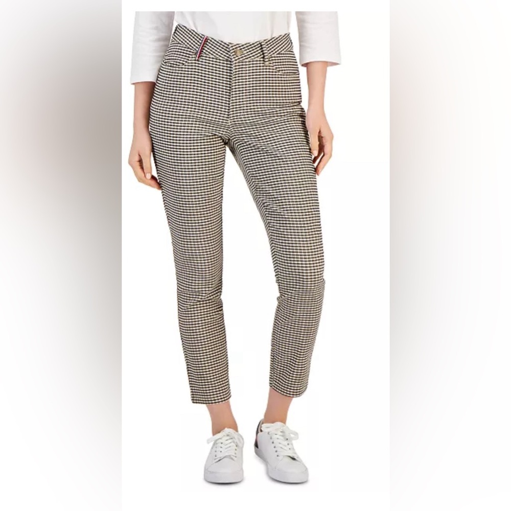 Tommy Hilfiger Tribeca Skinny-Ankle Check Pants